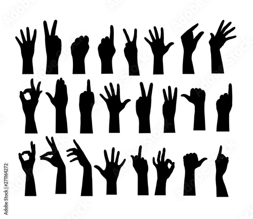 Finger Hand Silhouette  art vector design