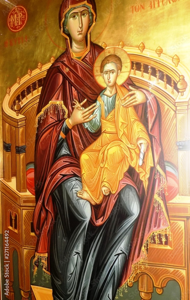 Fototapeta premium old Greek church painting