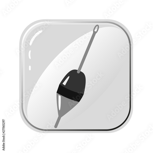 Vector icons of fishhook. Monochrome drawing on white background. 