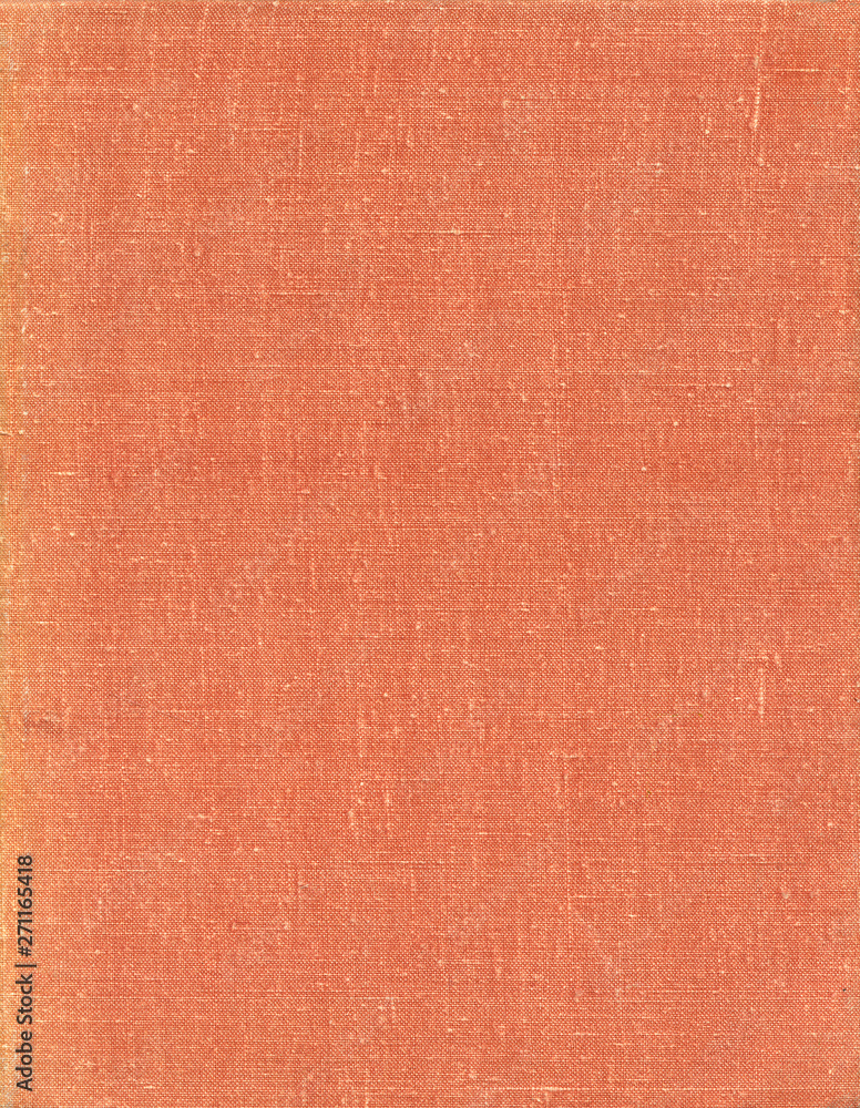Textile texture. Old book cover. Rough canvas surface. Blank retro page. Empty place for text. Perfect for background and vintage style design.