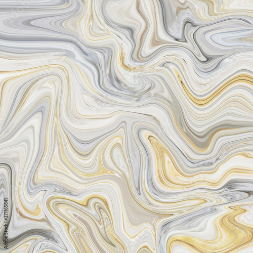 Abstract Marble Swirls Background - Fluid marbling effect with subtle gold veining accents