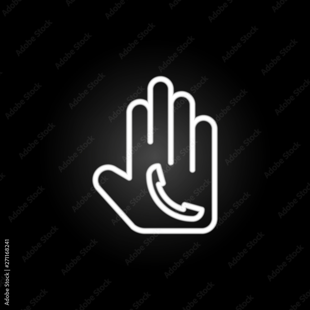 handset technology neon icon. Elements of technology set. Simple icon for websites, web design, mobile app, info graphics handset technology neon icon. Elements of technology set. Simple icon for websites, web design, mobile app, info graphics