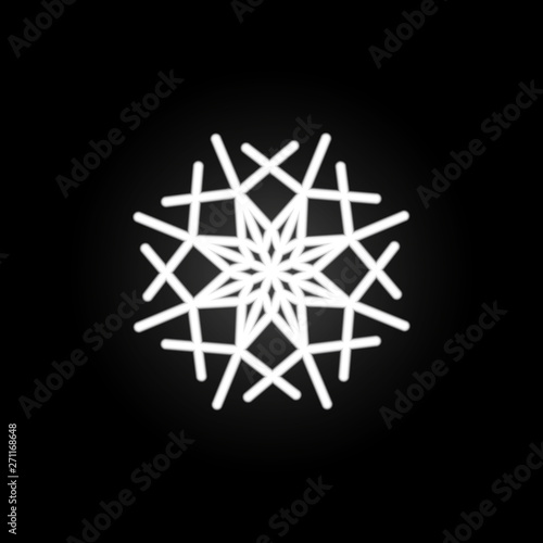Snowflake, snow, winter neon icon. Elements of Snowflakes set. Simple icon for websites, web design, mobile app, info graphics