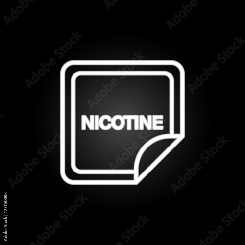 nicotine, patch, smoke, healthcare neon icon. Elements of quit smoking set. Simple icon for websites, web design, mobile app, info graphics