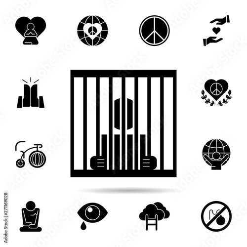 jail, human icon. Universal set of peace and humanrights for website design and development, app development