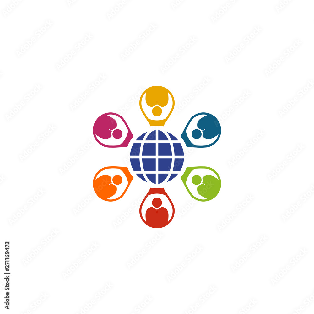 Community and adoption care logo design vector template Community and adoption care logo design vector template
