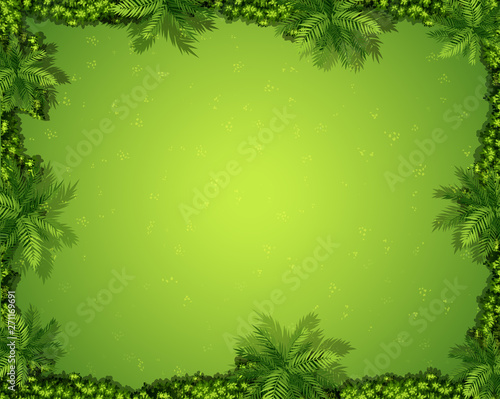 An aerial view of garden