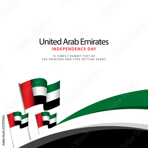 United Arab Emirates Independence Day Celebration Vector Template Design Illustration