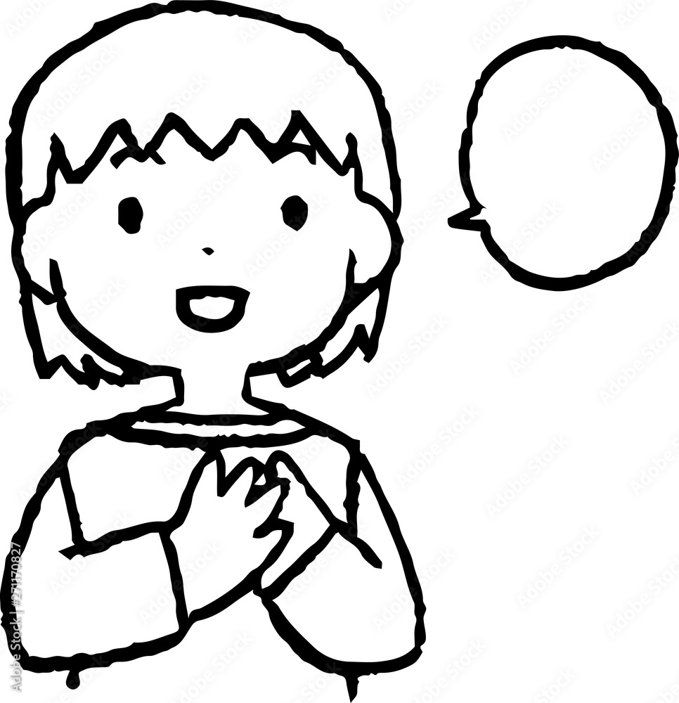 Monochrome Illustration of cute people having a conversation Monochrome Illustration of cute people having a conversation