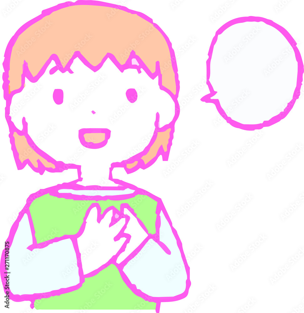 Fototapeta premium Pop Illustration of cute people having a conversation