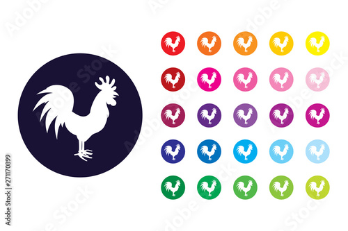 Cock sign icon. Cock color symbol.