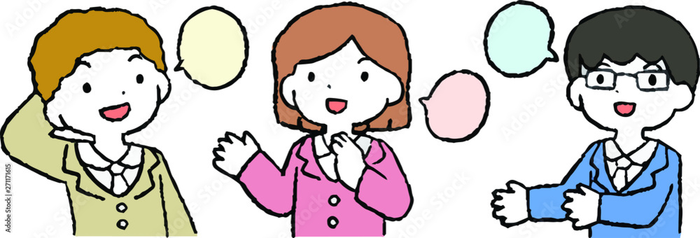 Illustration of cute working people having a conversation set.epsIllustration of cute working people having a conversation Illustration of cute working people having a conversation set.epsIllustration of cute working people having a conversation