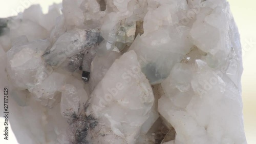 Quartz druse with lots of white crystals photo