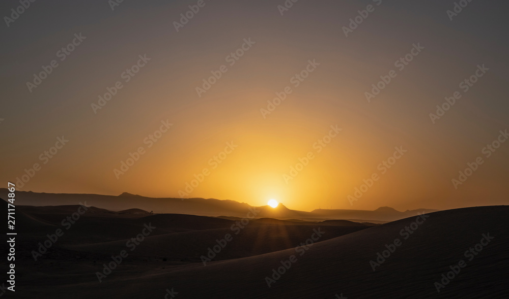 Fototapeta premium The Sahara Desert in Morocco with its patterns and dunes