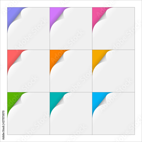 Color Post-it Background, Vector Graphics