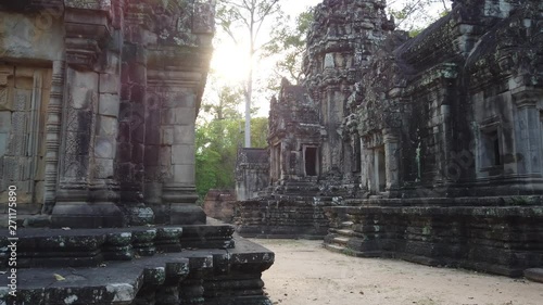 a small Hindu temple of Chau SAI Tevoda, located in the temple complex of Angkor Wat, Cambodia.  photo