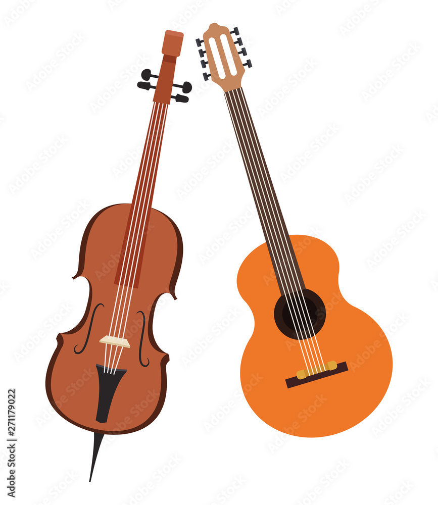 Fototapeta premium violin and guitar