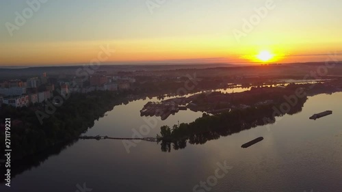 sunrise on river
