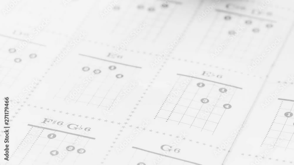 A set of earphones gets removed from a background of sheet music. A set of earphones gets removed from a background of sheet music.