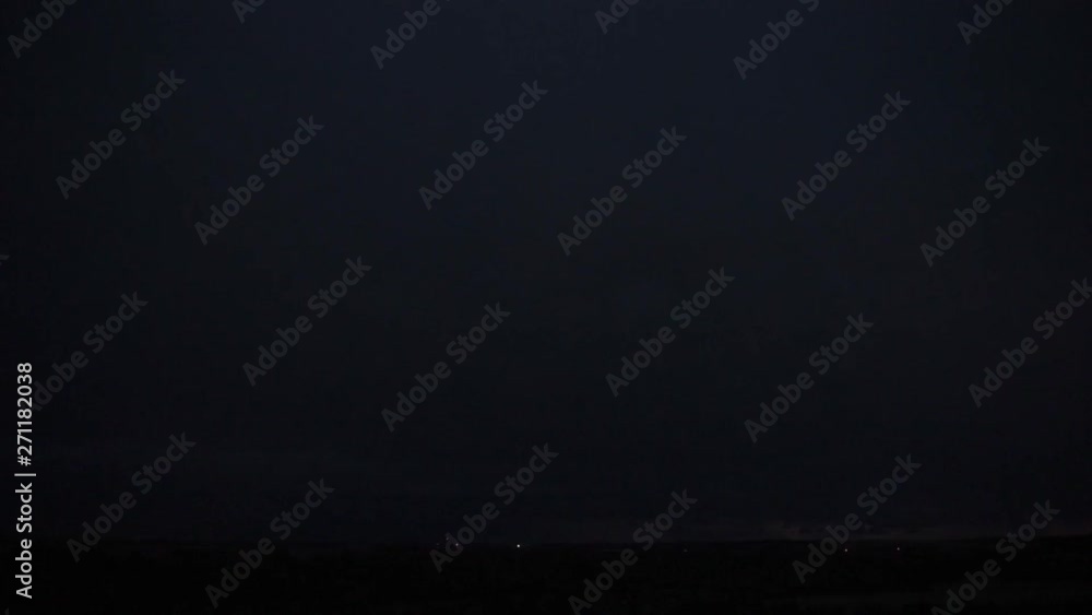 Wide shot of a thunderstorm at night. Wide shot of a thunderstorm at night.
