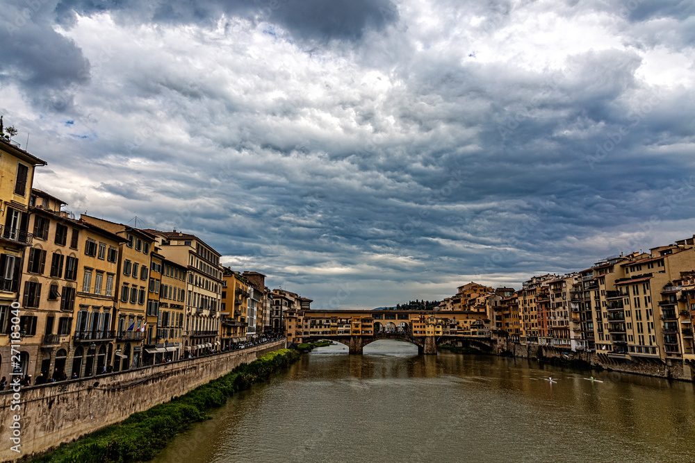 Bridge on the river in Florence