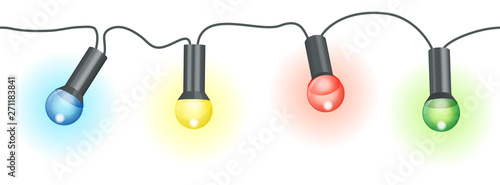 colored light bulbs string