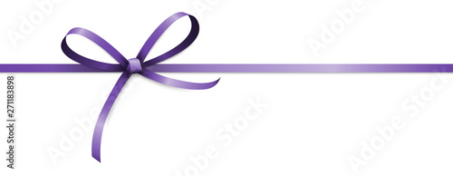 purple colored ribbon bow