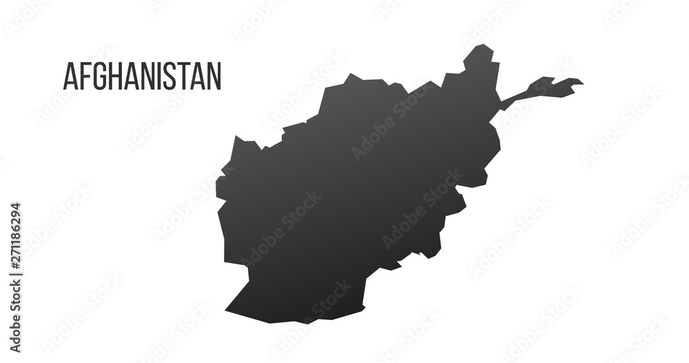 Afghanistan map icon. Vector illustration isolated on white background.