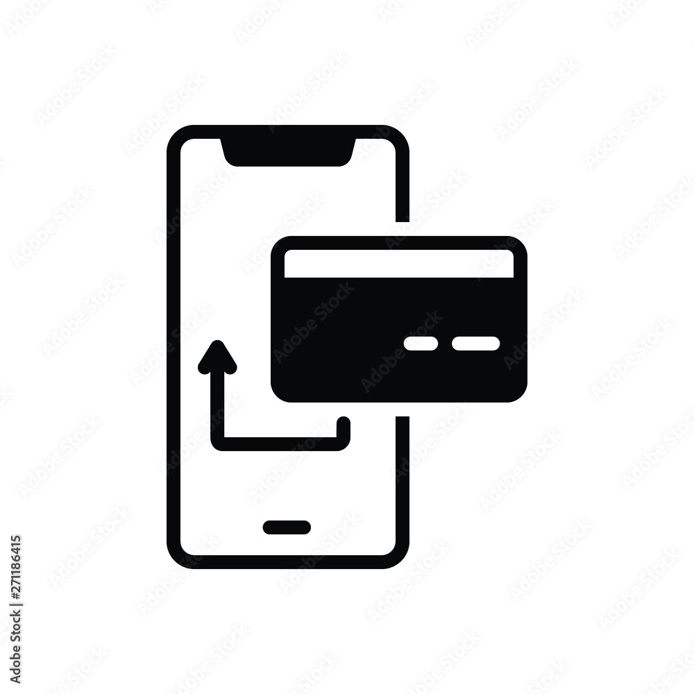 Black solid icon for card payment Black solid icon for card payment