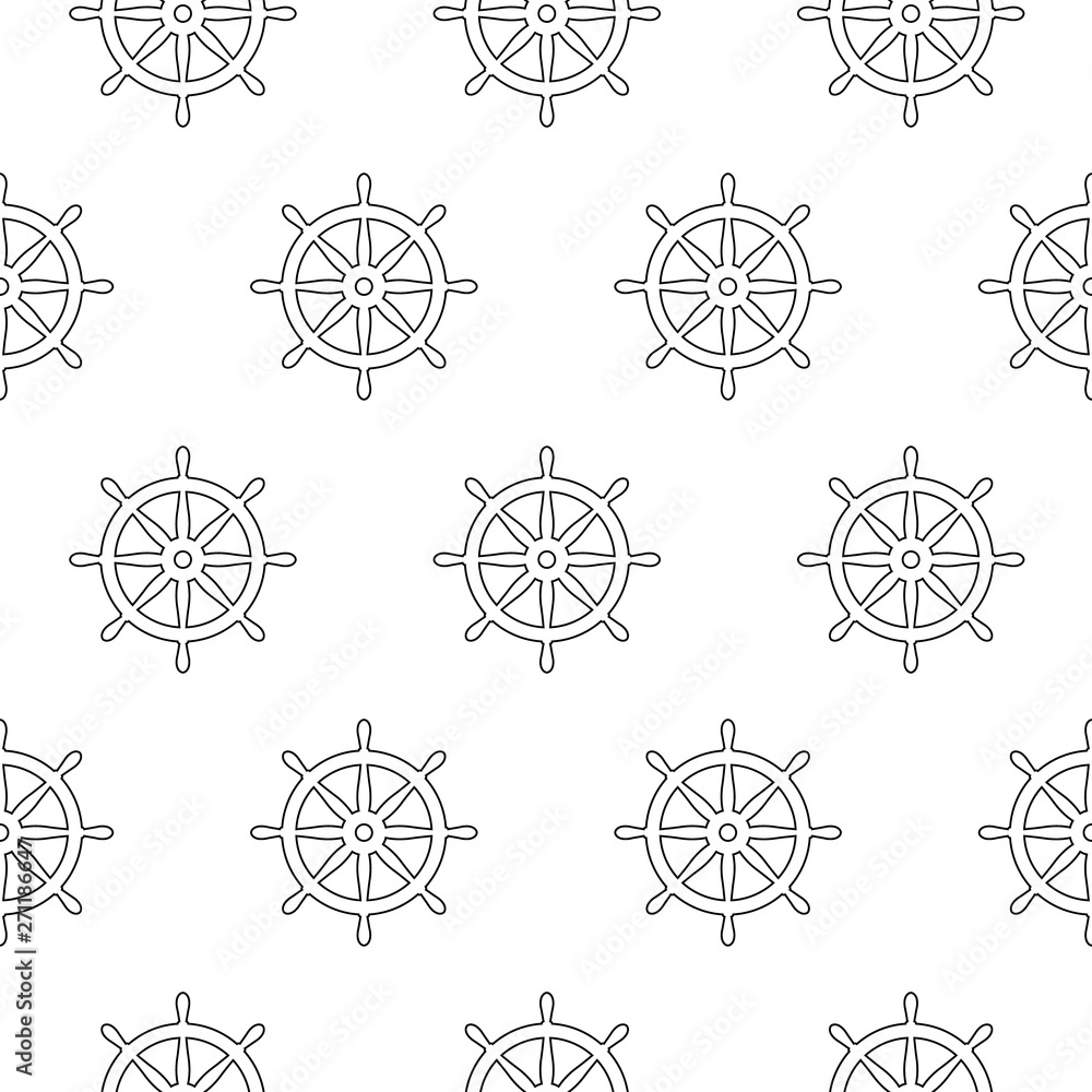helm seamless pattern anchor vector pirate ship boat maritime nautical ...