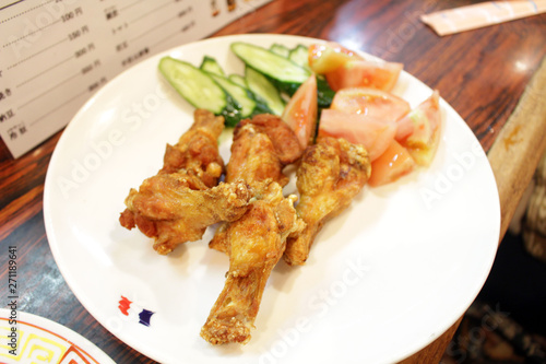 Japanese fried chicken served at traditional izakaya