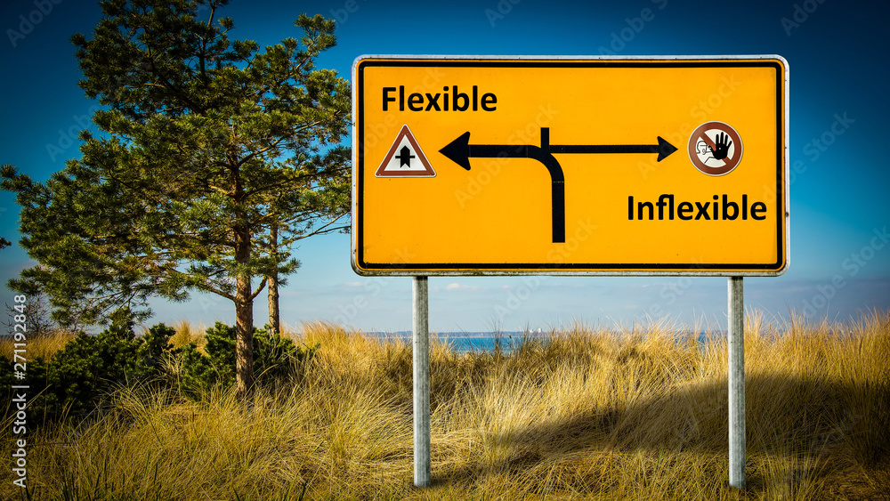 Street Sign Flexible versus Inflexible Street Sign Flexible versus Inflexible