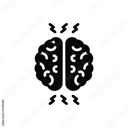 Black solid icon for ptsd Post