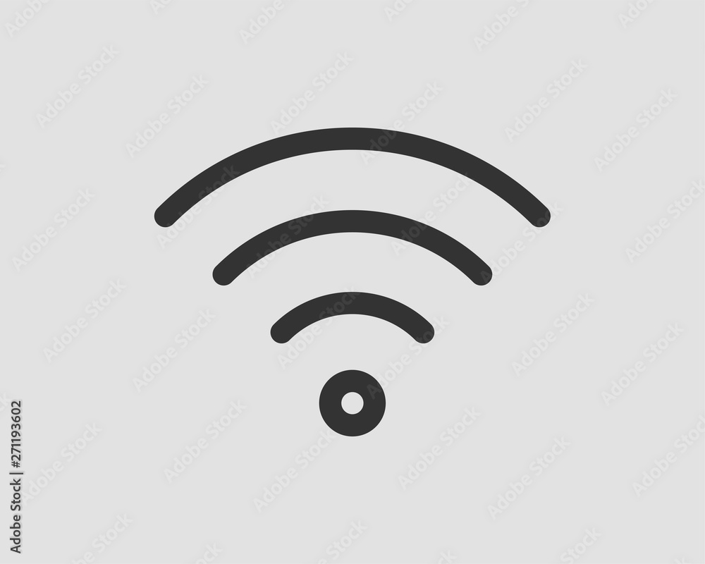 Free wi fi icon. Connection zone wifi vector symbol. Radio waves signal. Free wi fi icon. Connection zone wifi vector symbol. Radio waves signal.