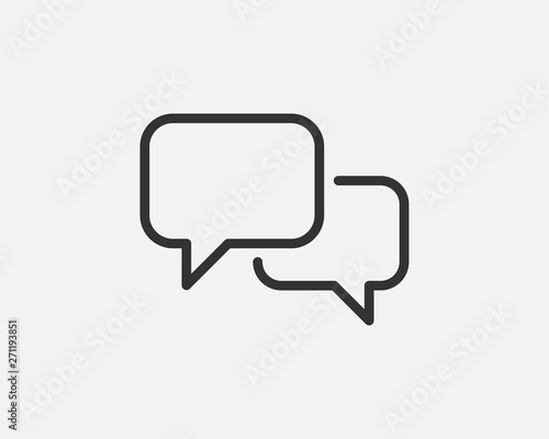 Talk bubble speech icon. Blank empty bubbles vector design elements. Chat on line symbol template. Dialogue balloon sticker silhouette. photo