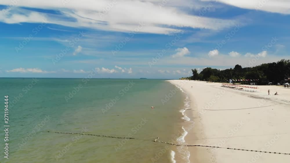 Bright scenery of a tropical island beach Bright scenery of a tropical island beach
