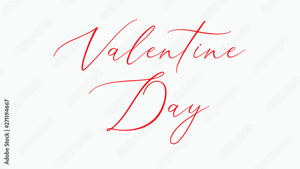 Happy Valentines Day typography poster with handwritten calligraphy text, isolated on white background. Romantic postcard Vector Illustration. - Vector Happy Valentines Day typography poster with handwritten calligraphy text, isolated on white background. Romantic postcard Vector Illustration. - Vector