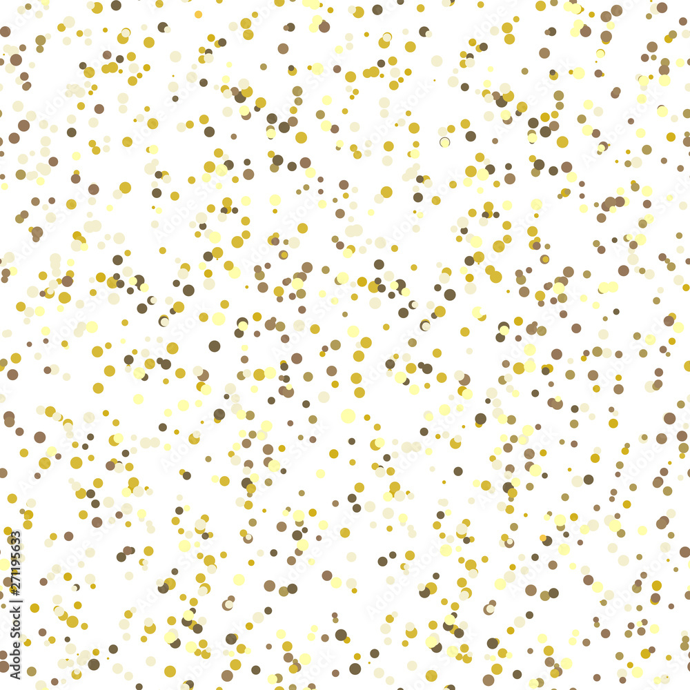 Glitter seamless pattern. Golden confetti texture