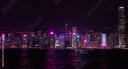 Photography City at night in Hongkong