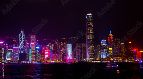 Photography City at night in Hongkong