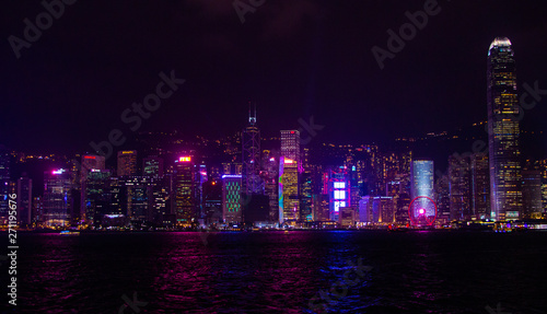 Photography City at night in Hongkong