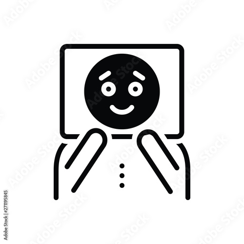 Black solid icon for pretend dream 