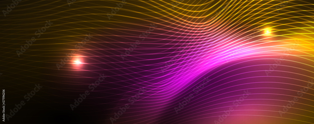 Shiny neon lines techno magic futuristic background, magic energy space light concept, abstract background wallpaper design Shiny neon lines techno magic futuristic background, magic energy space light concept, abstract background wallpaper design