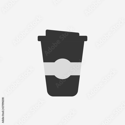 Disposable coffee cup icon. New trendy graphic style coffee cup vector illustration