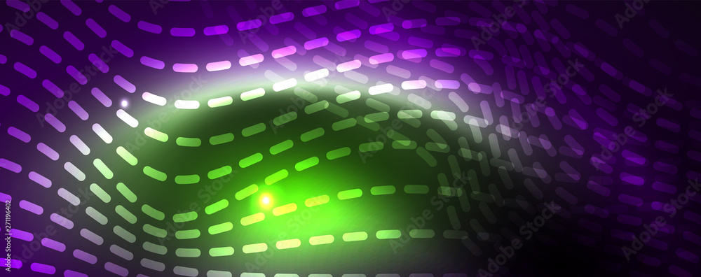 Neon vector wave lines abstract background, magic futuristic techno design Neon vector wave lines abstract background, magic futuristic techno design