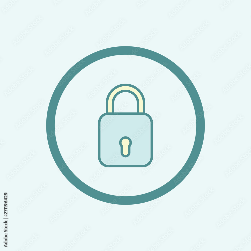 Lock icon. New trendy graphic style lock symbol vector illustration. Lock icon. New trendy graphic style lock symbol vector illustration.
