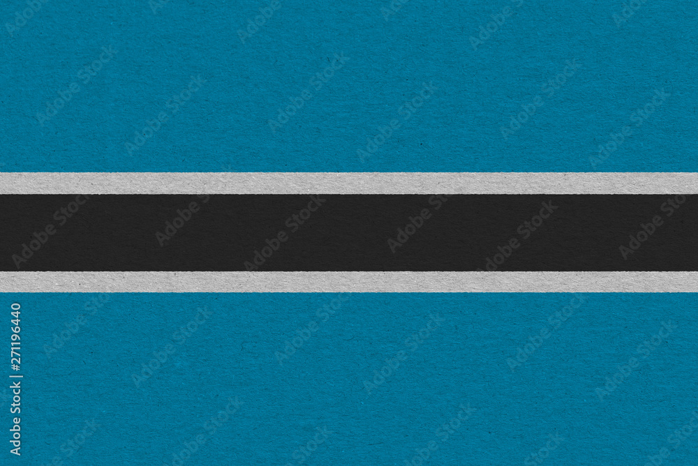 Fototapeta premium Botswana flag painted on paper