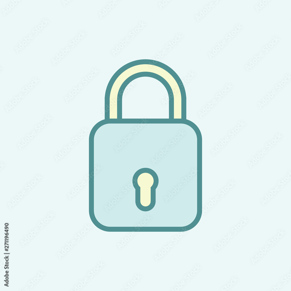 Lock icon. New trendy graphic style lock symbol vector illustration. Lock icon. New trendy graphic style lock symbol vector illustration.