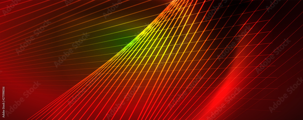 Vector neon light lines concept, abstract background Vector neon light lines concept, abstract background