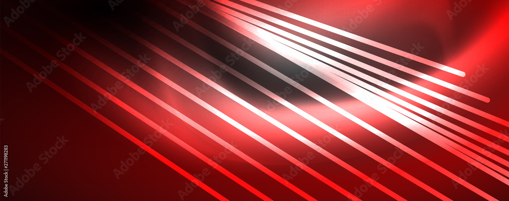 Fototapeta premium Color light with lines, outer space background, bright rays